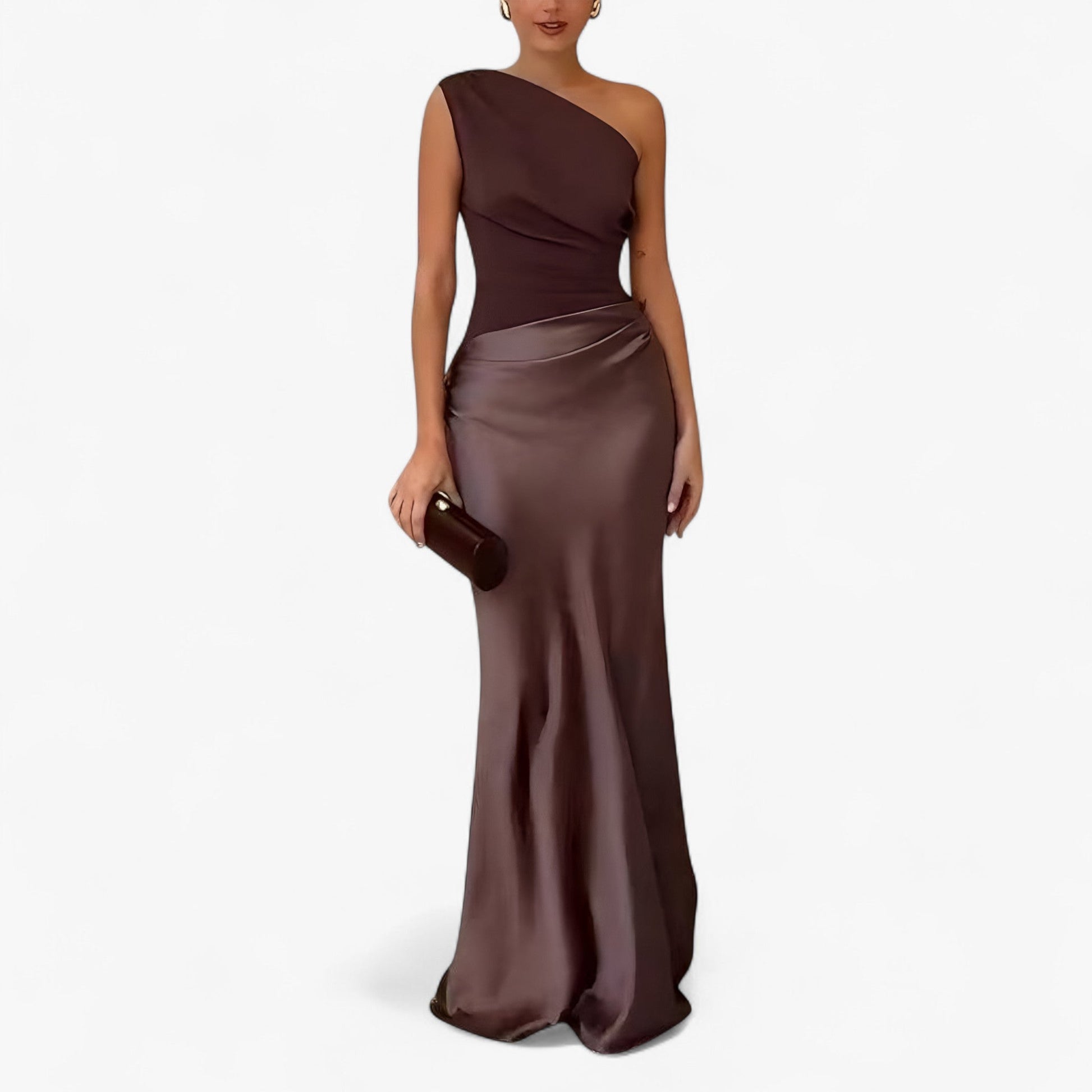 Amelia – Elegant One-Shoulder Maxi Dress 0