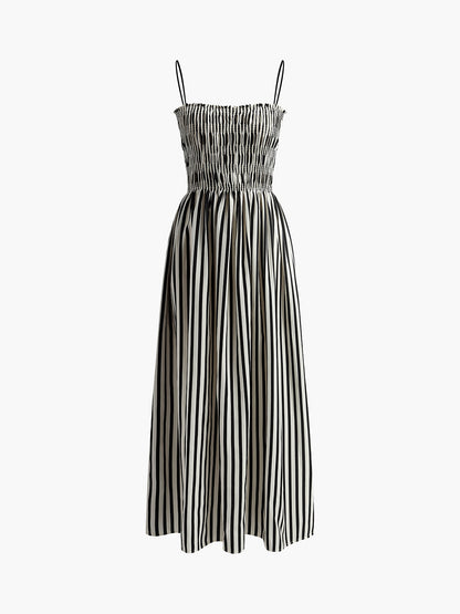 Amelia – Sleeveless Pinstripe Long Dress 6