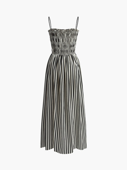 Amelia – Sleeveless Pinstripe Long Dress 7