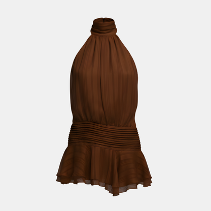 Amelie – Pleated Halter Summer Dress 1