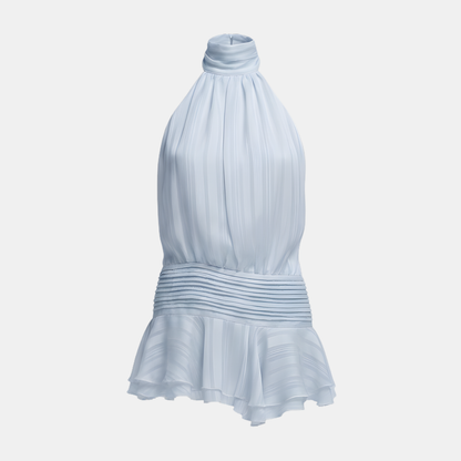 Amelie – Pleated Halter Summer Dress 2
