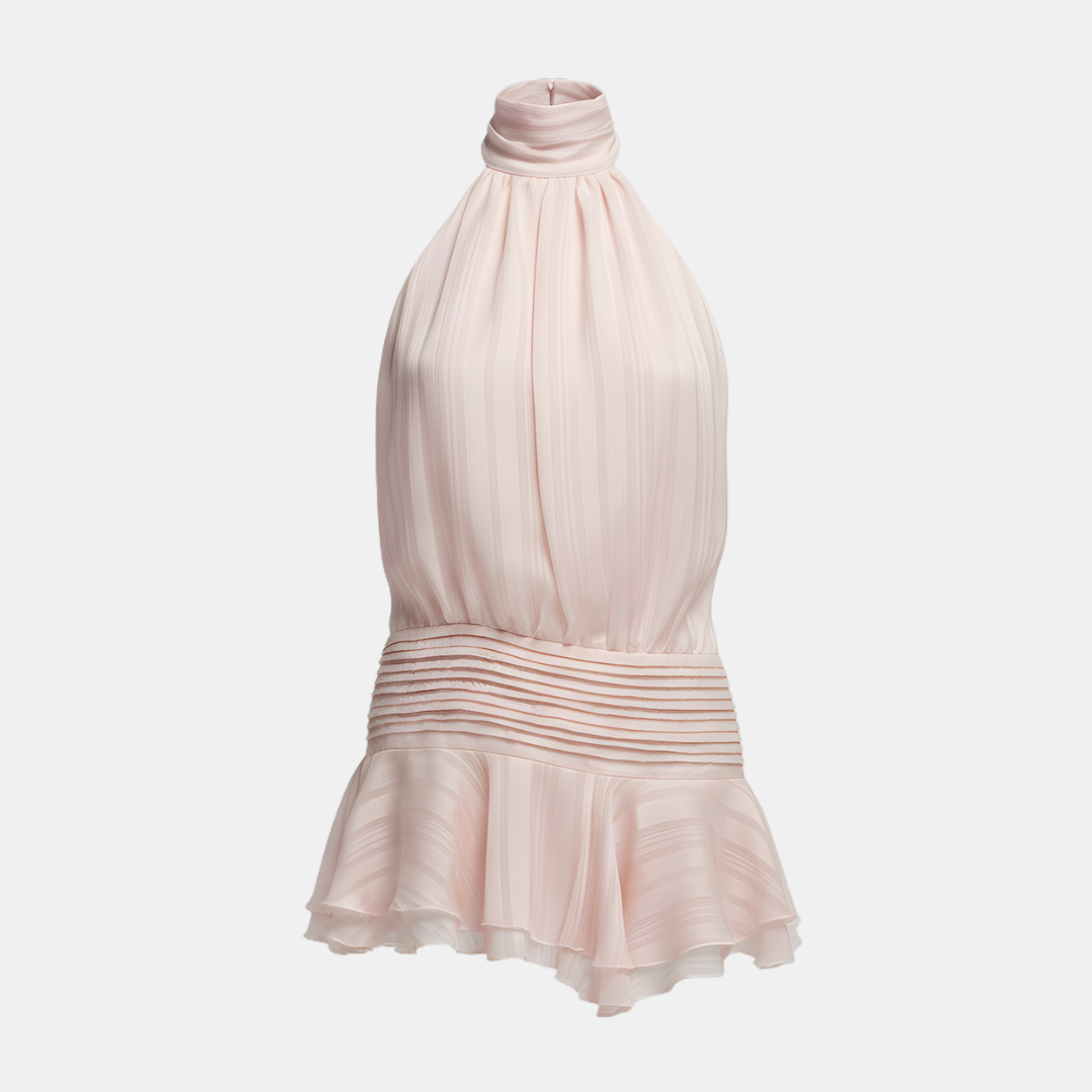 Amelie – Pleated Halter Summer Dress 4