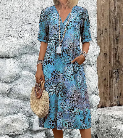 Andrea - Vibrant Midi Dress 0