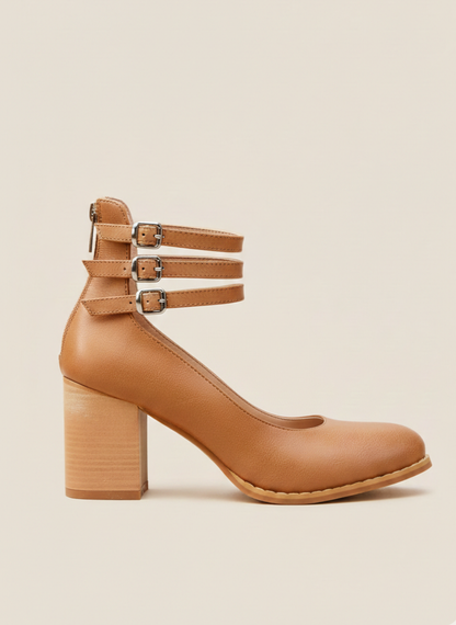 Ariana |  Triple Buckle Heels 1