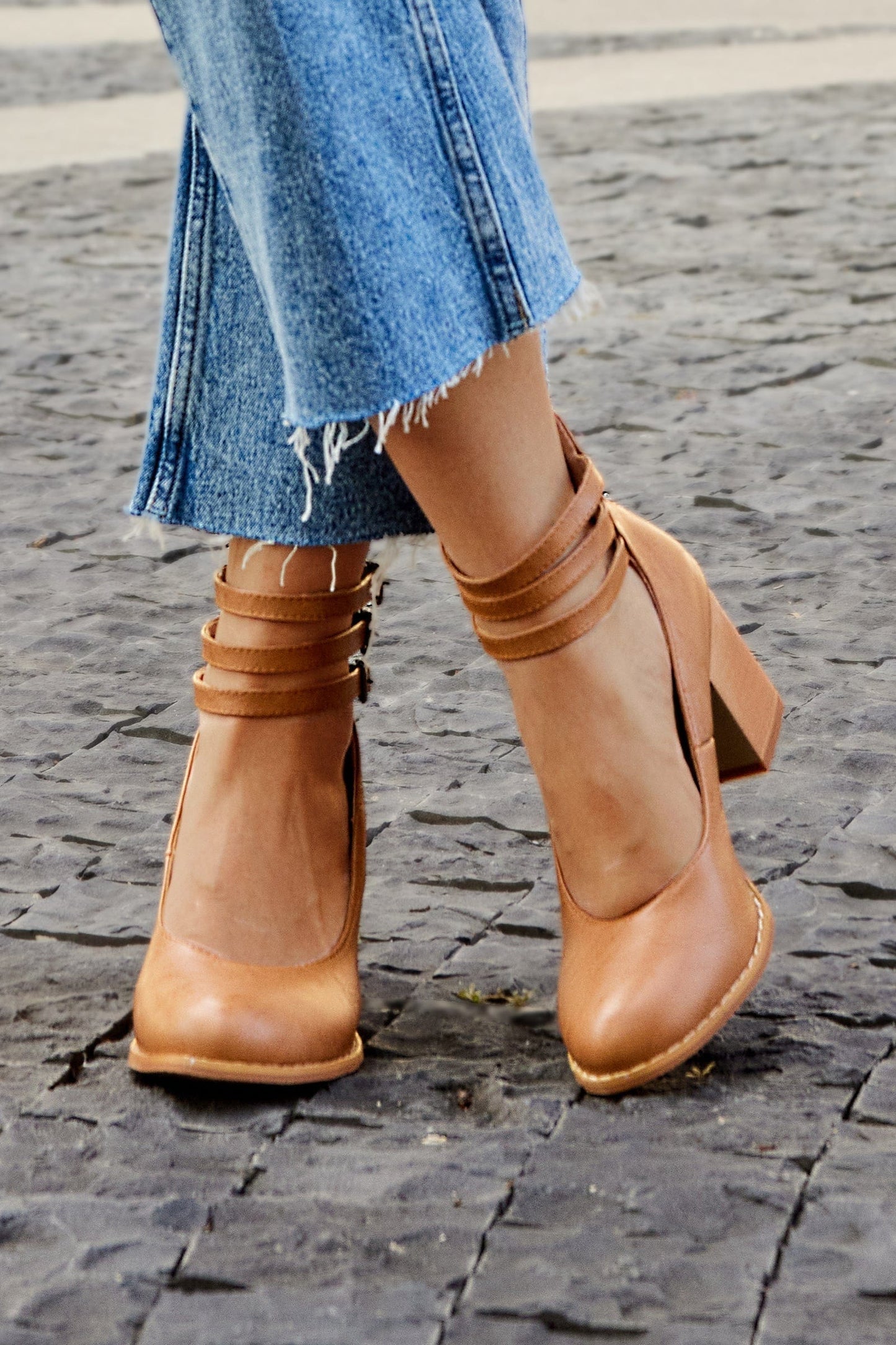 Ariana |  Triple Buckle Heels 2