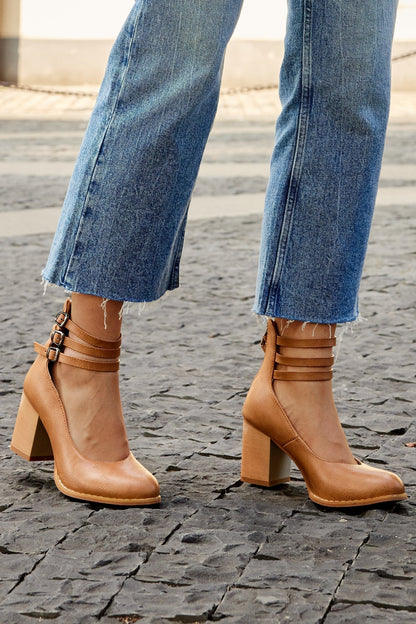 Ariana |  Triple Buckle Heels 3