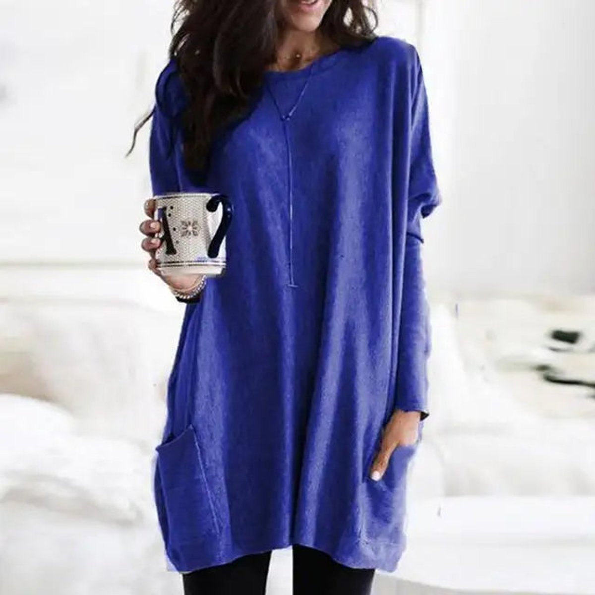 Aurelia | Oversized Pocket Long-Sleeve Tunic Sweater 5