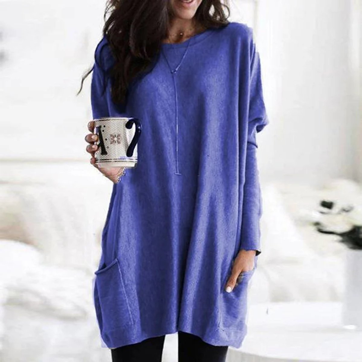 Aurelia | Oversized Pocket Long-Sleeve Tunic Sweater 7