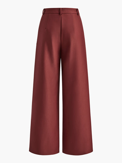 Regular fit long pants on a plain background.