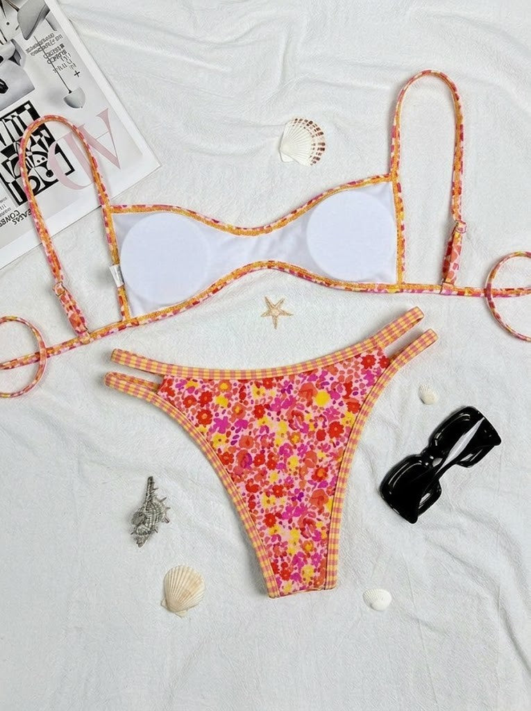 Backless Tie-Up Sexy Two-Piece Bikini Swimsuit 7