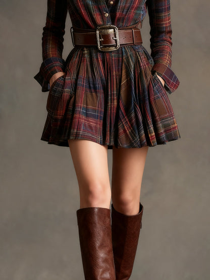 Bárbara | Plaid Shirt Mini Dress 5