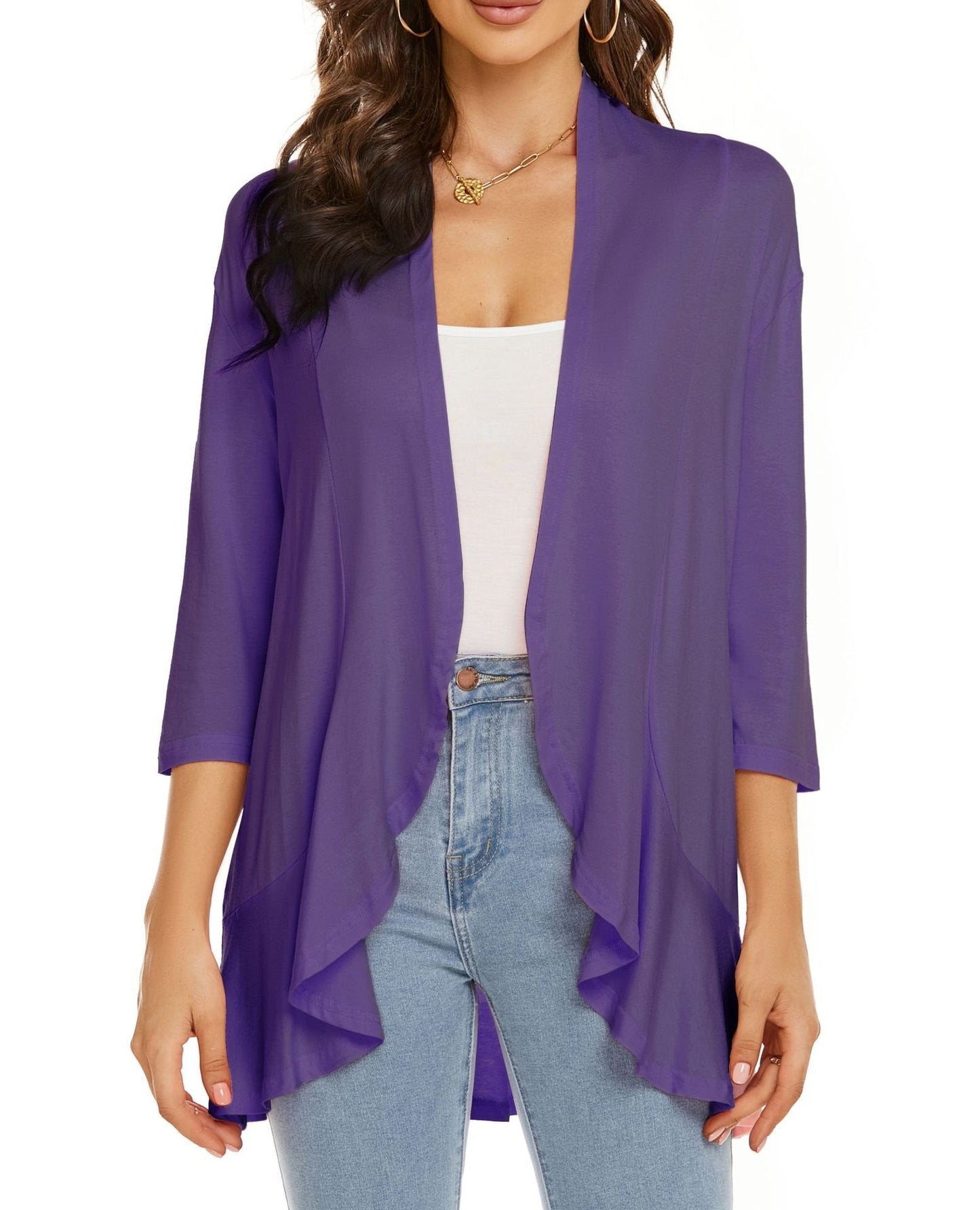 Bella | Women's Open Front Draped Cardigan 1