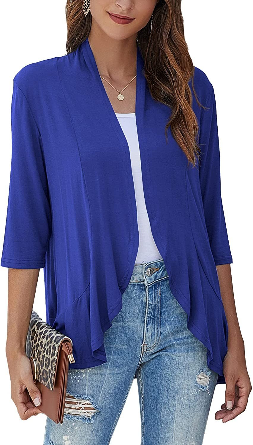 Bella | Women's Open Front Draped Cardigan 7