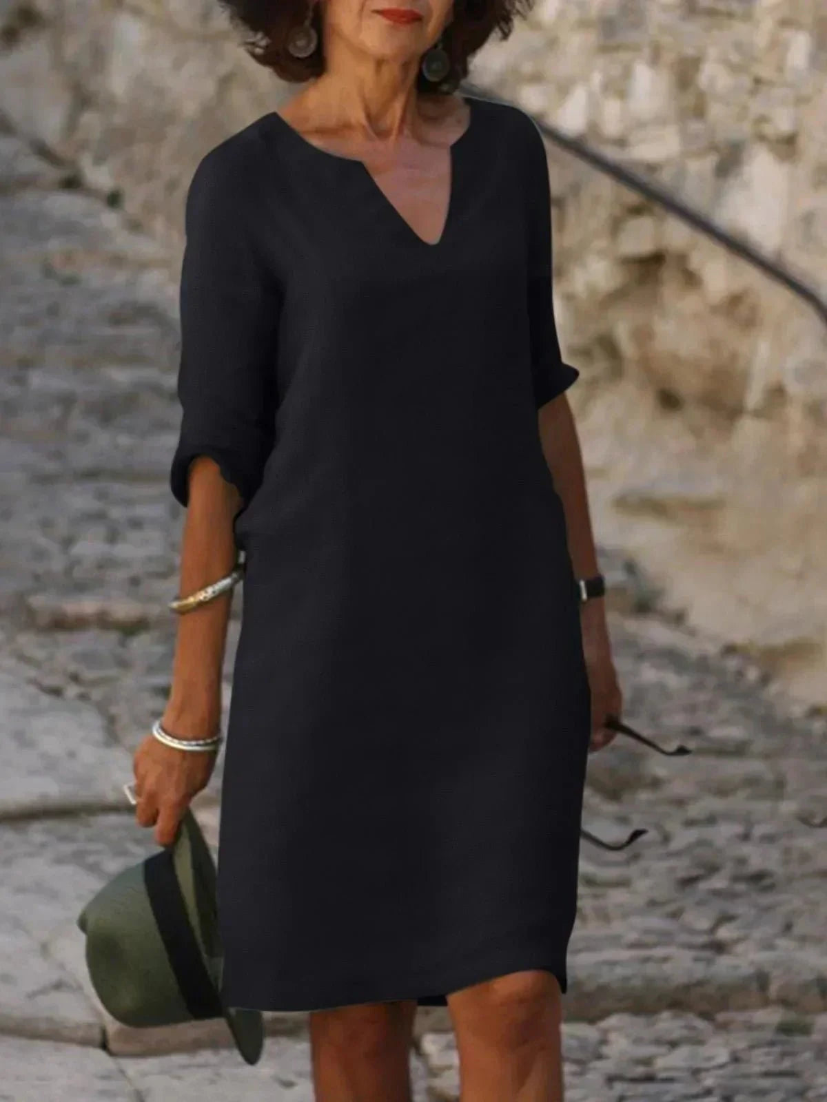 Beth™ - Relaxed V-Neck Dress 0