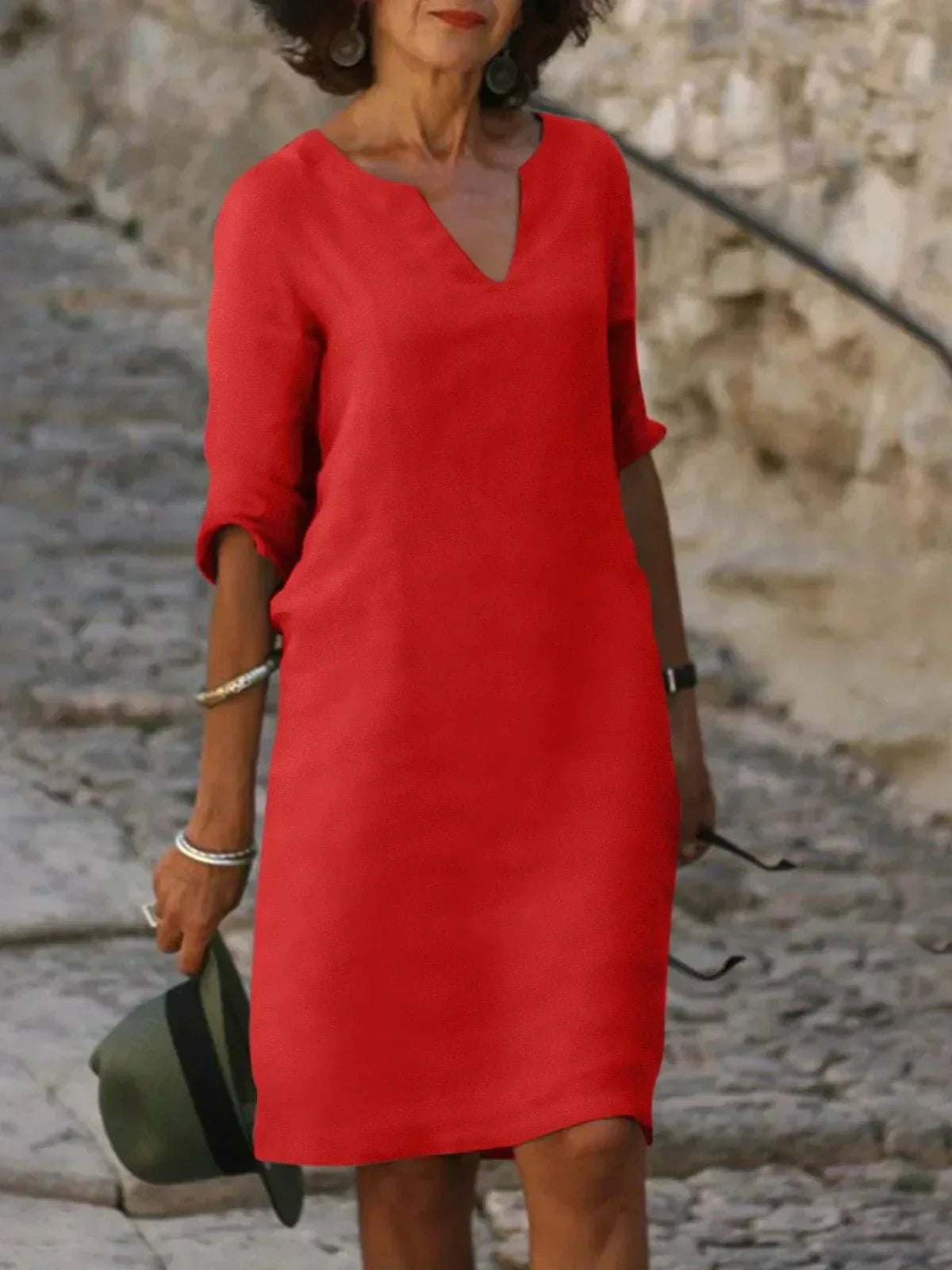 Beth™ - Relaxed V-Neck Dress 5