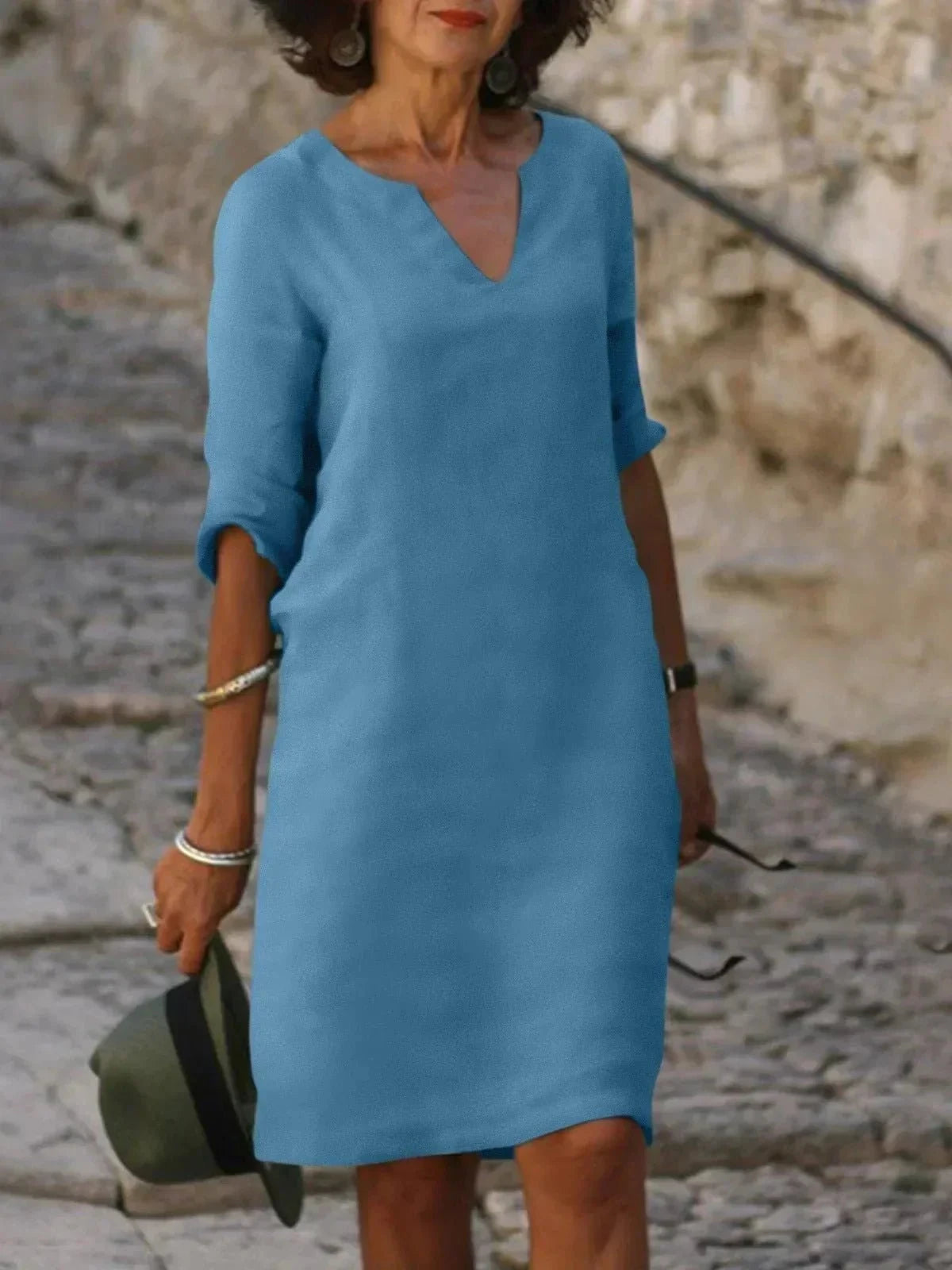Beth™ - Relaxed V-Neck Dress 9
