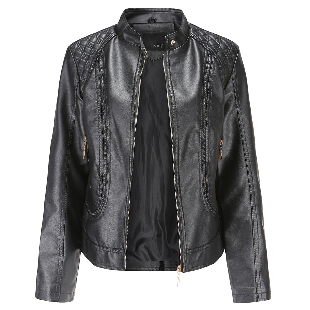 Women's Jacket | Zip Fastening & Stand Collar