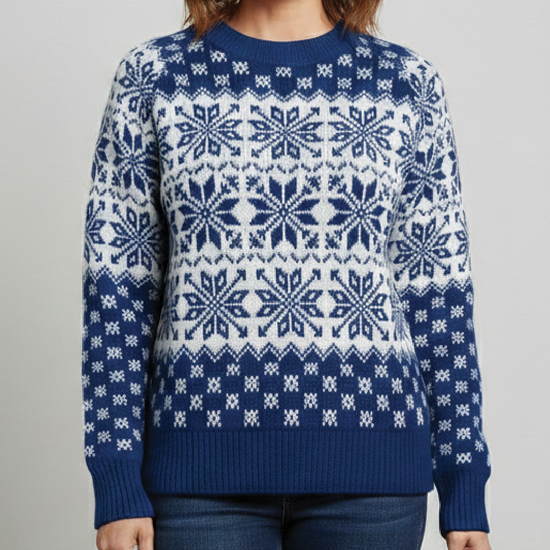 Women's Christmas Sweater | Snowflake Pattern & Cosy Fit 3
