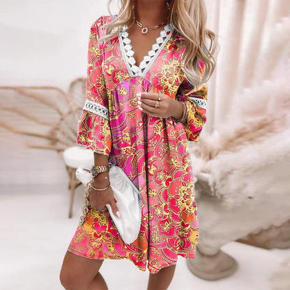Boho Summer Dress with Crochet Details 4