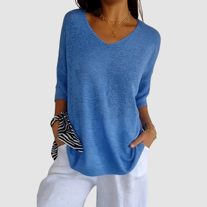 Camille™ Knit V-Neck Top 1