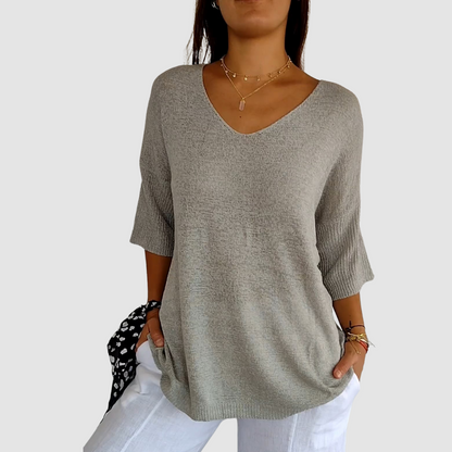 Camille™ Knit V-Neck Top 10