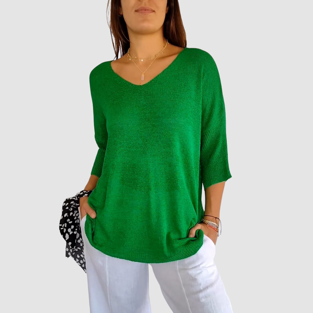 Camille™ Knit V-Neck Top 6