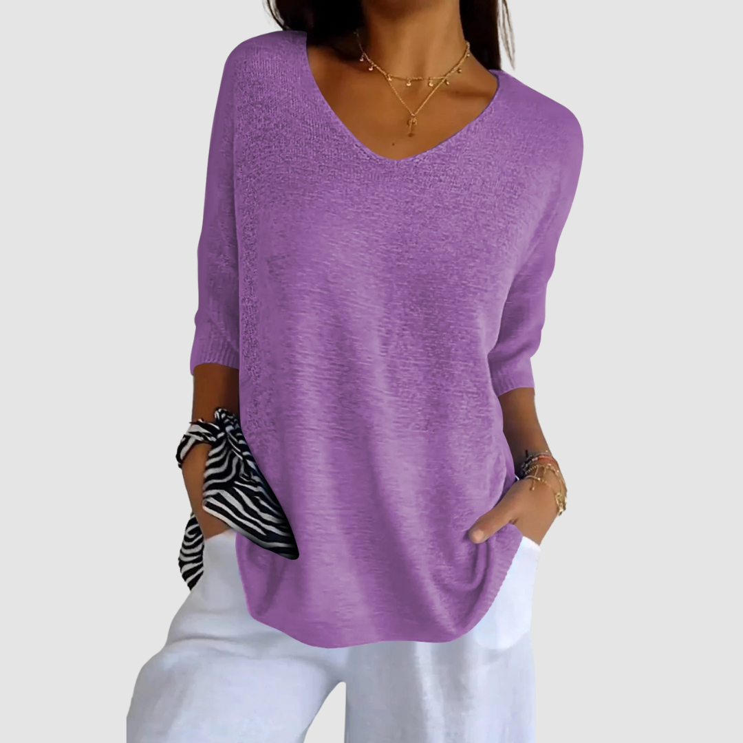 Camille™ Knit V-Neck Top 7