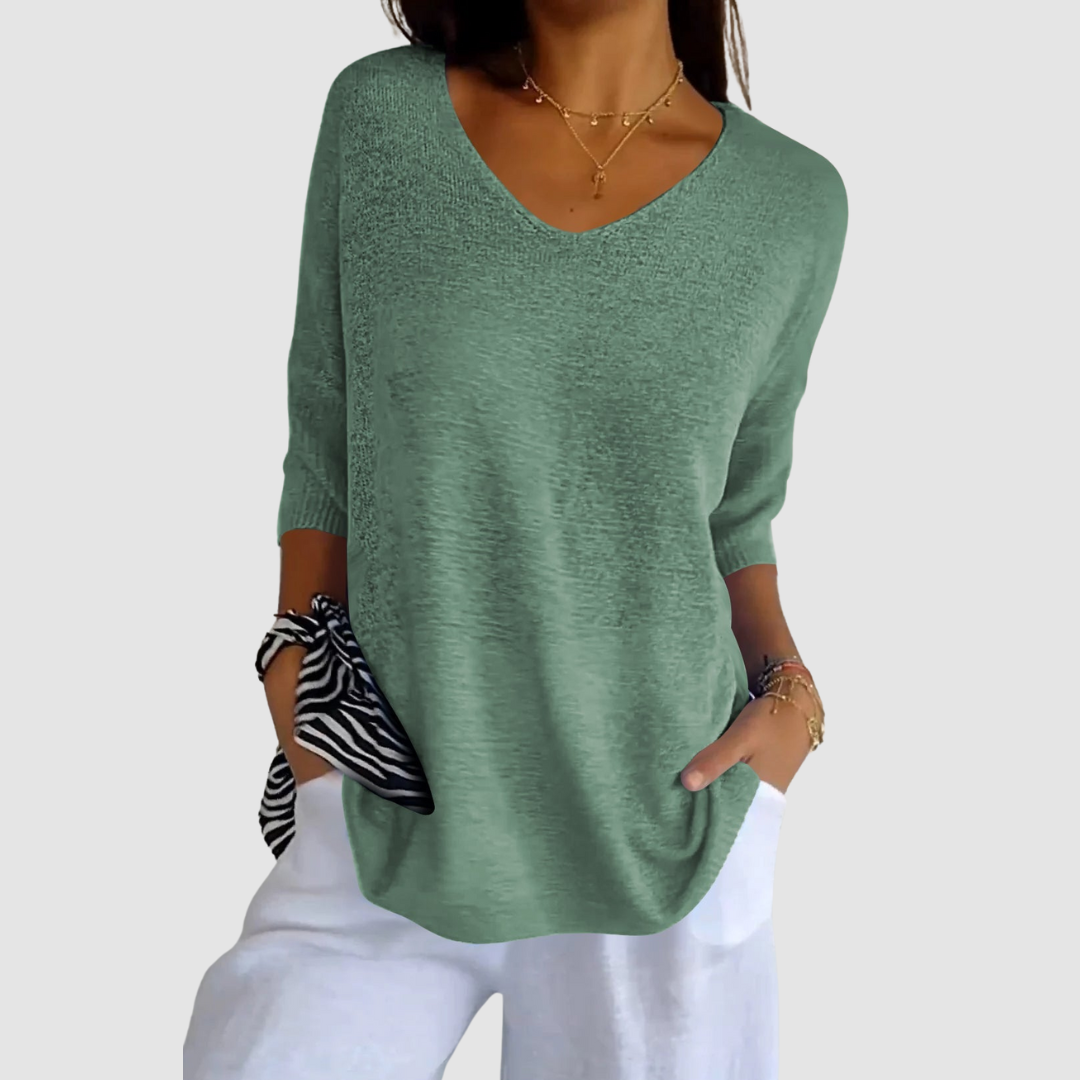 Camille™ Knit V-Neck Top 9