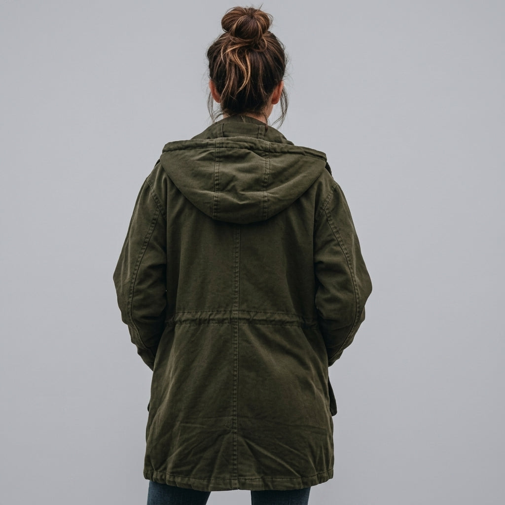 Women's Utility Cargo Jacket | Hooded & Multi-Pocket 2
