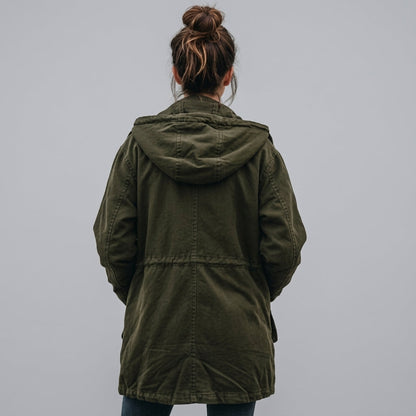 Women's Utility Cargo Jacket | Hooded & Multi-Pocket 2