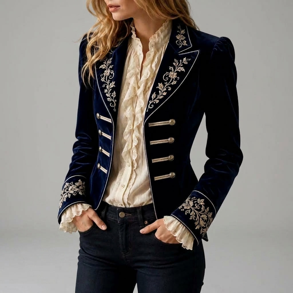 Women's Tailored Jacket | Embroidered & Structured Fit 1