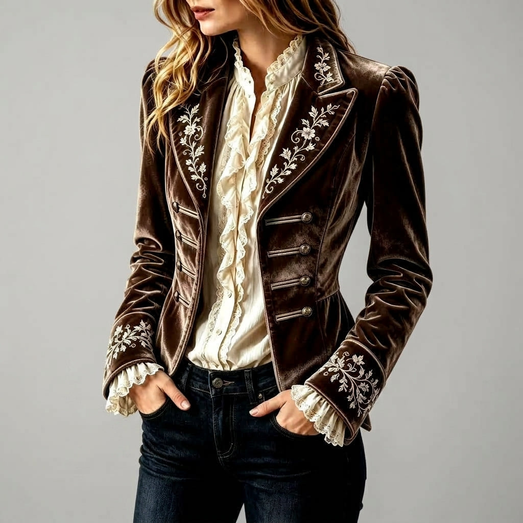 Women's Tailored Jacket | Embroidered & Structured Fit 2