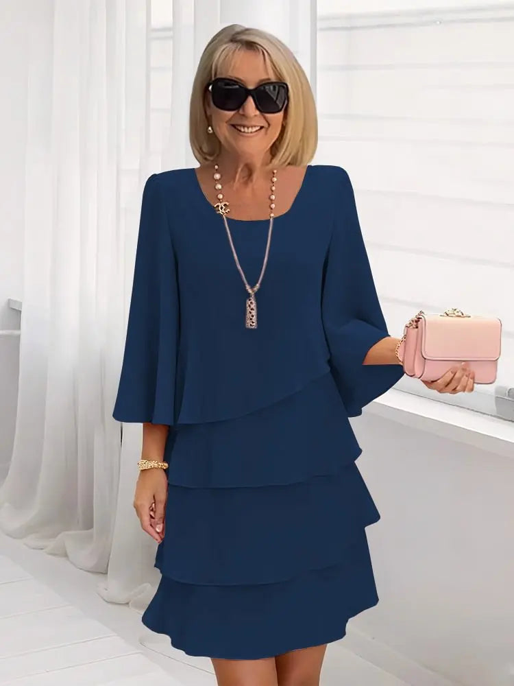 Catherine | Elegant Comfort Ruffle Dress 1