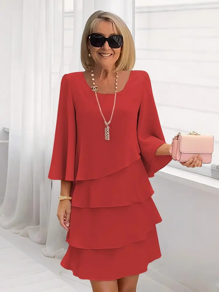 Catherine | Elegant Comfort Ruffle Dress 2