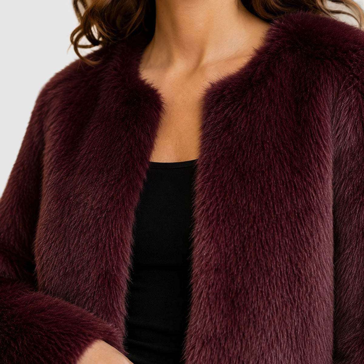 Women's Cropped Jacket | Collarless & Effortlessly Chic 4