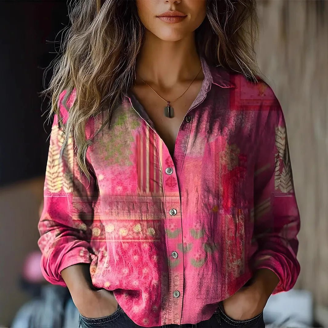 Celeste | Boho Floral Button-Up Blouse 1