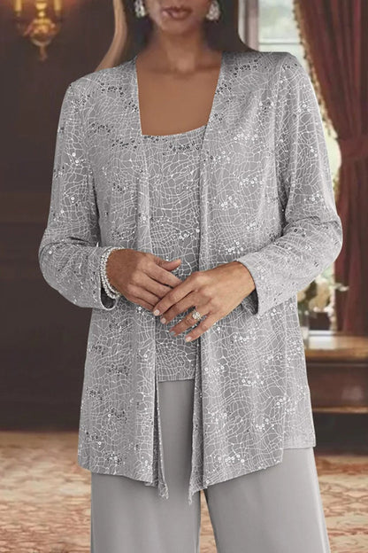 Celeste | Sequin Three Piece Pants Set 2