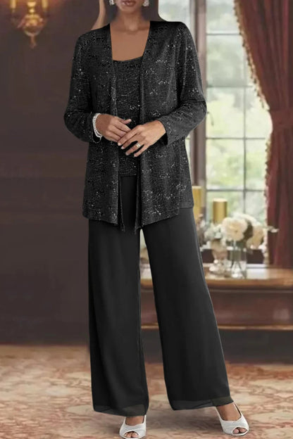 Celeste | Sequin Three Piece Pants Set 5