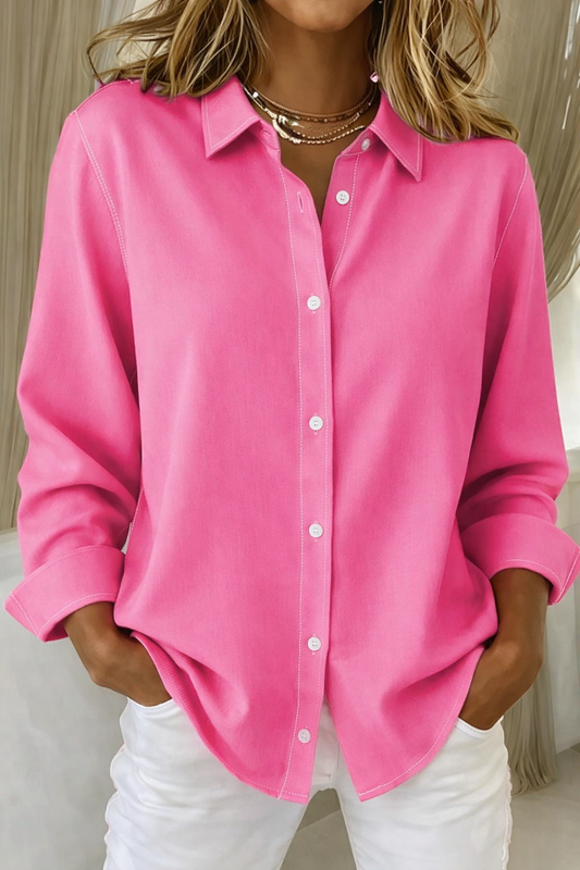 Women's Long Sleeve Blouse | Button-Up & Tailored Fit 1