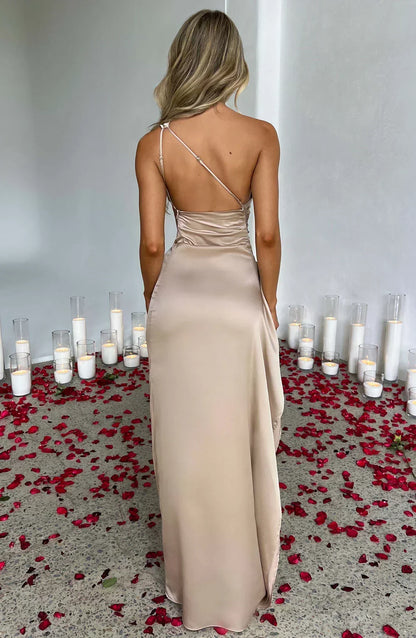 Chic Asymmetric Maxi Dress for Evening Wear