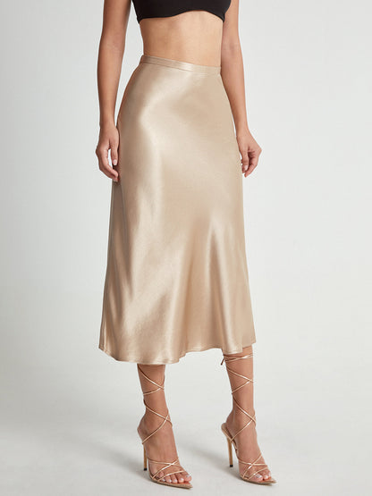 Chic High Waist Midi Skirt for Summer Wear