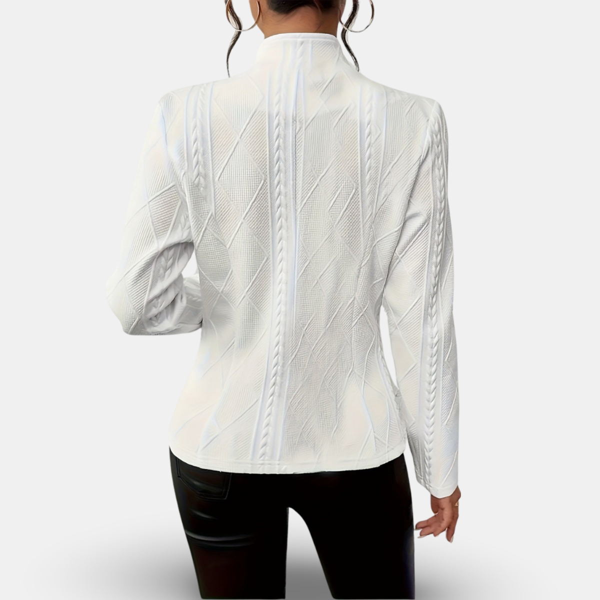Chic Textured Blazer with Geometric Design for Any Occasion