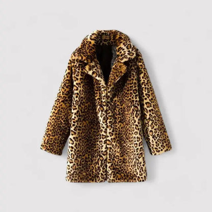 Chic Coat for Women – Elegant Leopard Print & Cozy Comfort 0