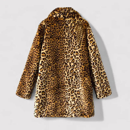 Chic Coat for Women – Elegant Leopard Print & Cozy Comfort 2