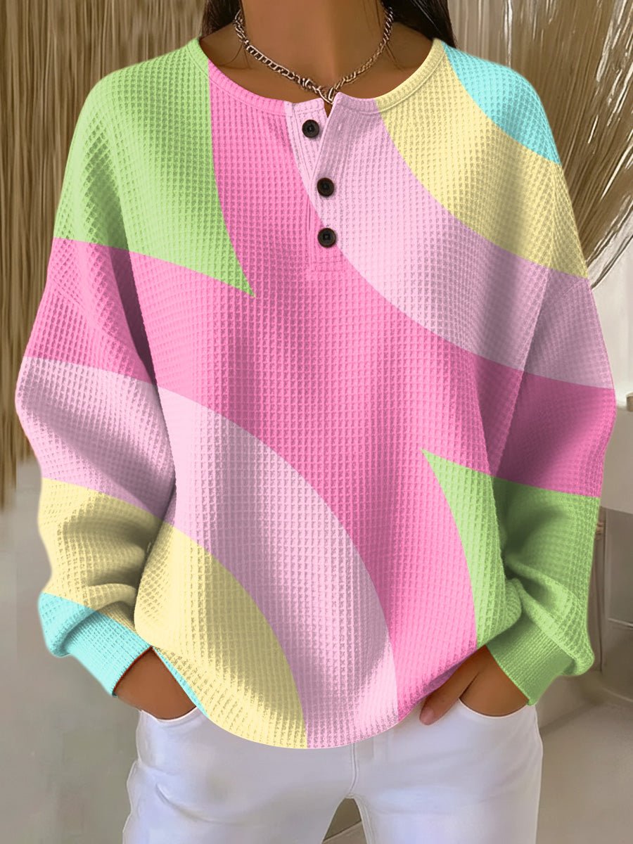 Chloe | Oversized Waffle Knit Sweater 0