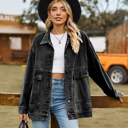 Classic Vintage Denim Jacket for Women 0