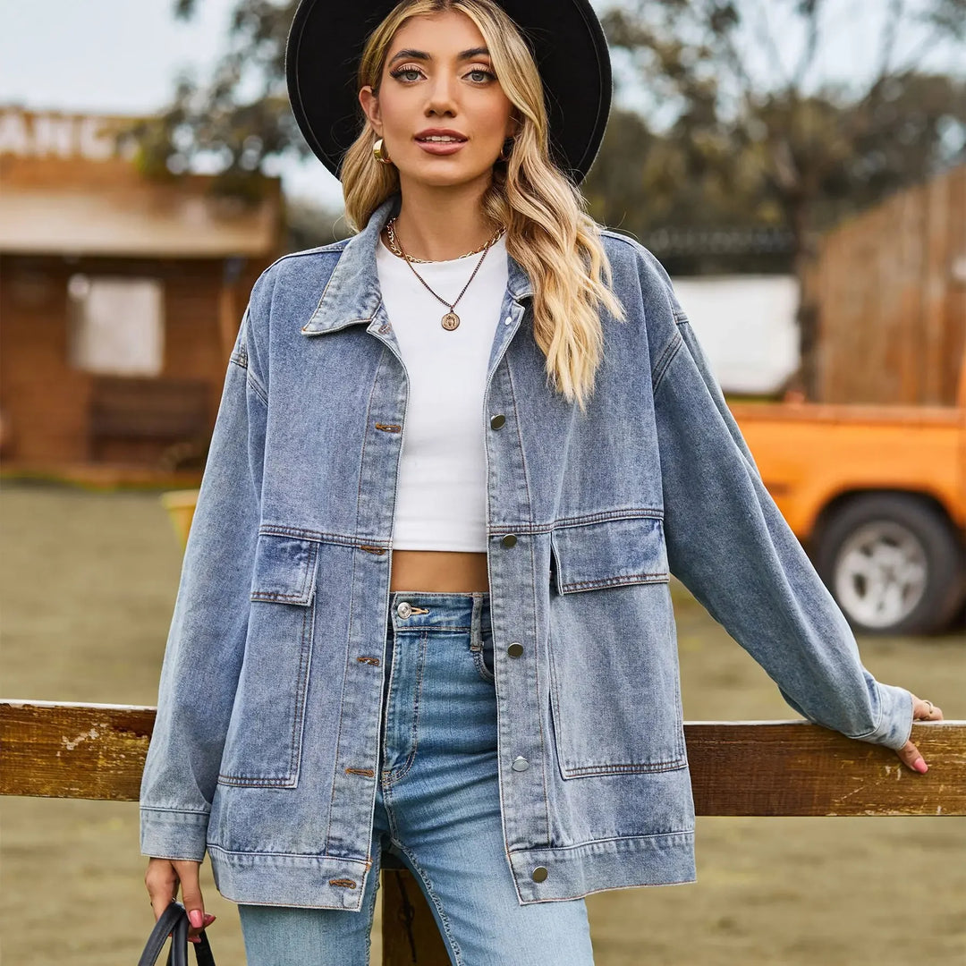 Classic Vintage Denim Jacket for Women 3