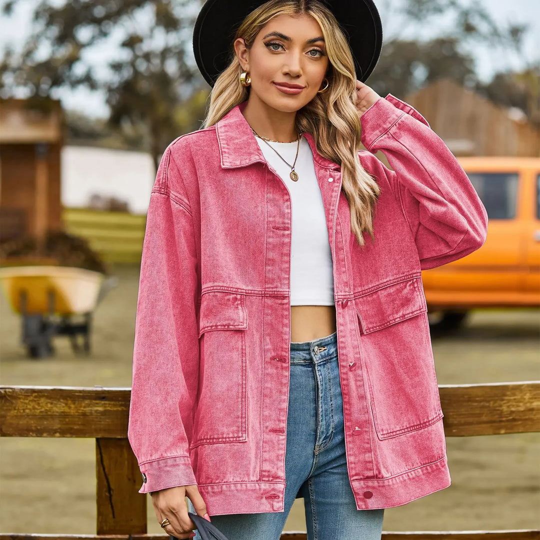Classic Vintage Denim Jacket for Women 4