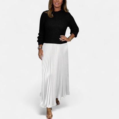 Claudia - Maxi dress with sweater and pleated skirt 11