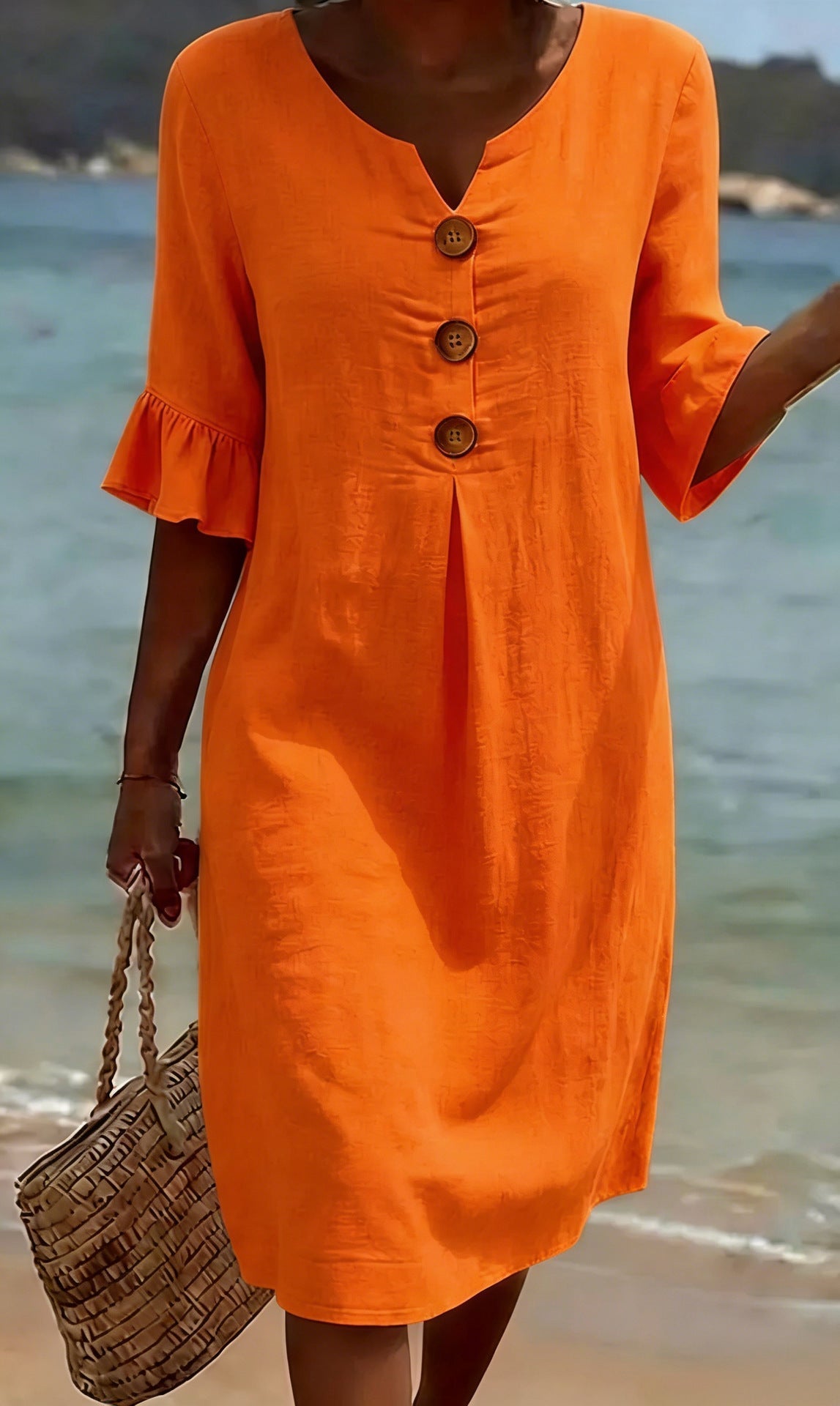 Contrina - Cotton Linen Summer Dress 5